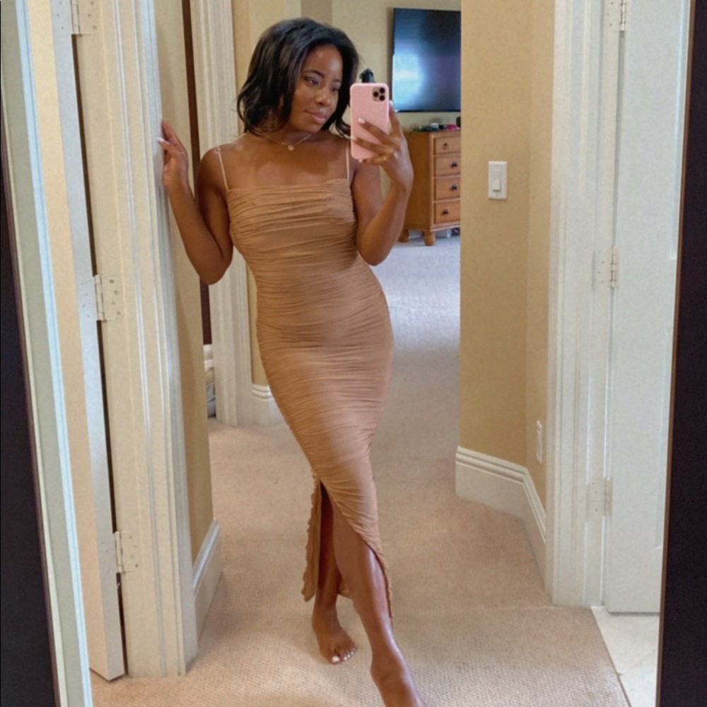 Nude mesh dress House of CB